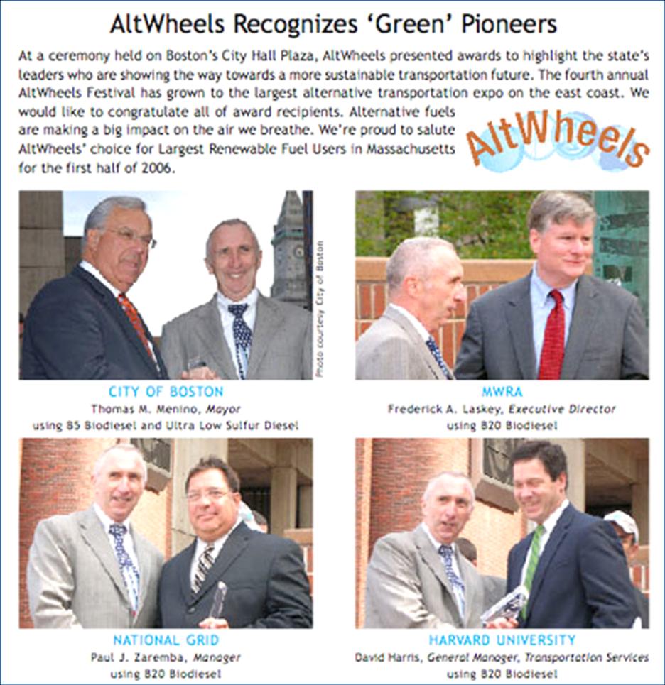 AltWheels recognizes green pioneers AltWheels recognizes green pioneers