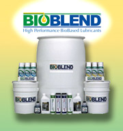 Various containers of BioBlend with the BioBlend logo