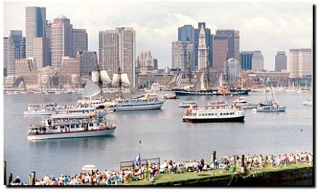 Cityscape picture of Boston Marina