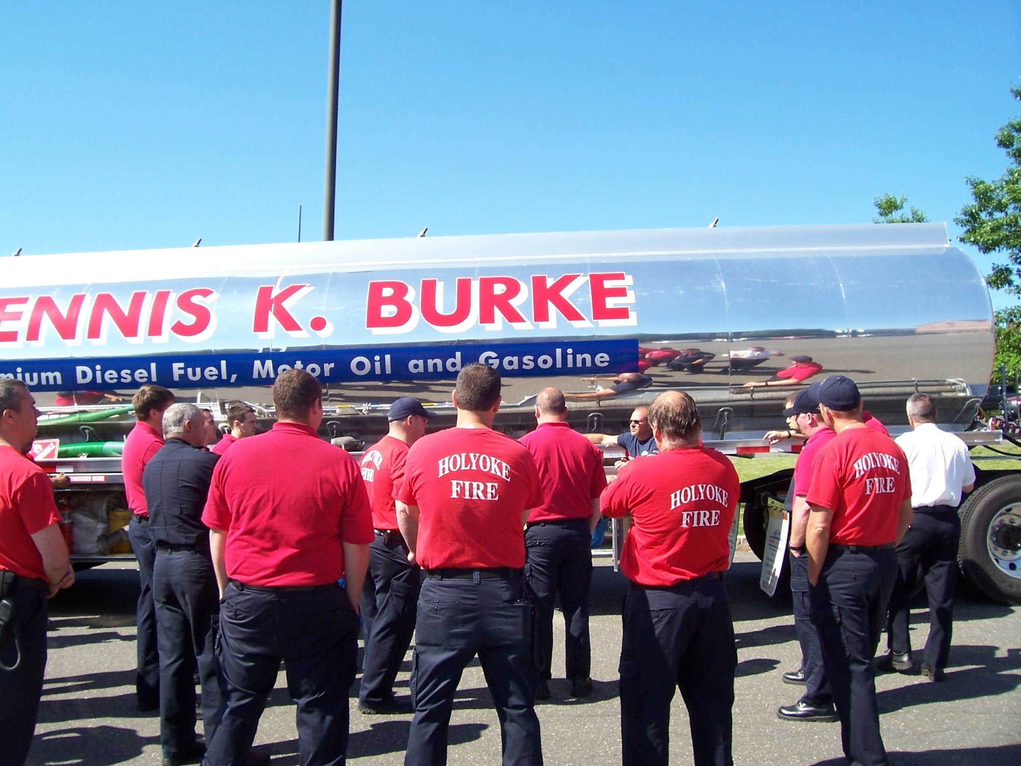 Holyoke firefighter training on DKB tankers