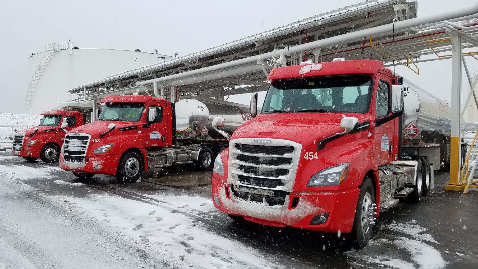 Trucks at the Gulf Portland Rack