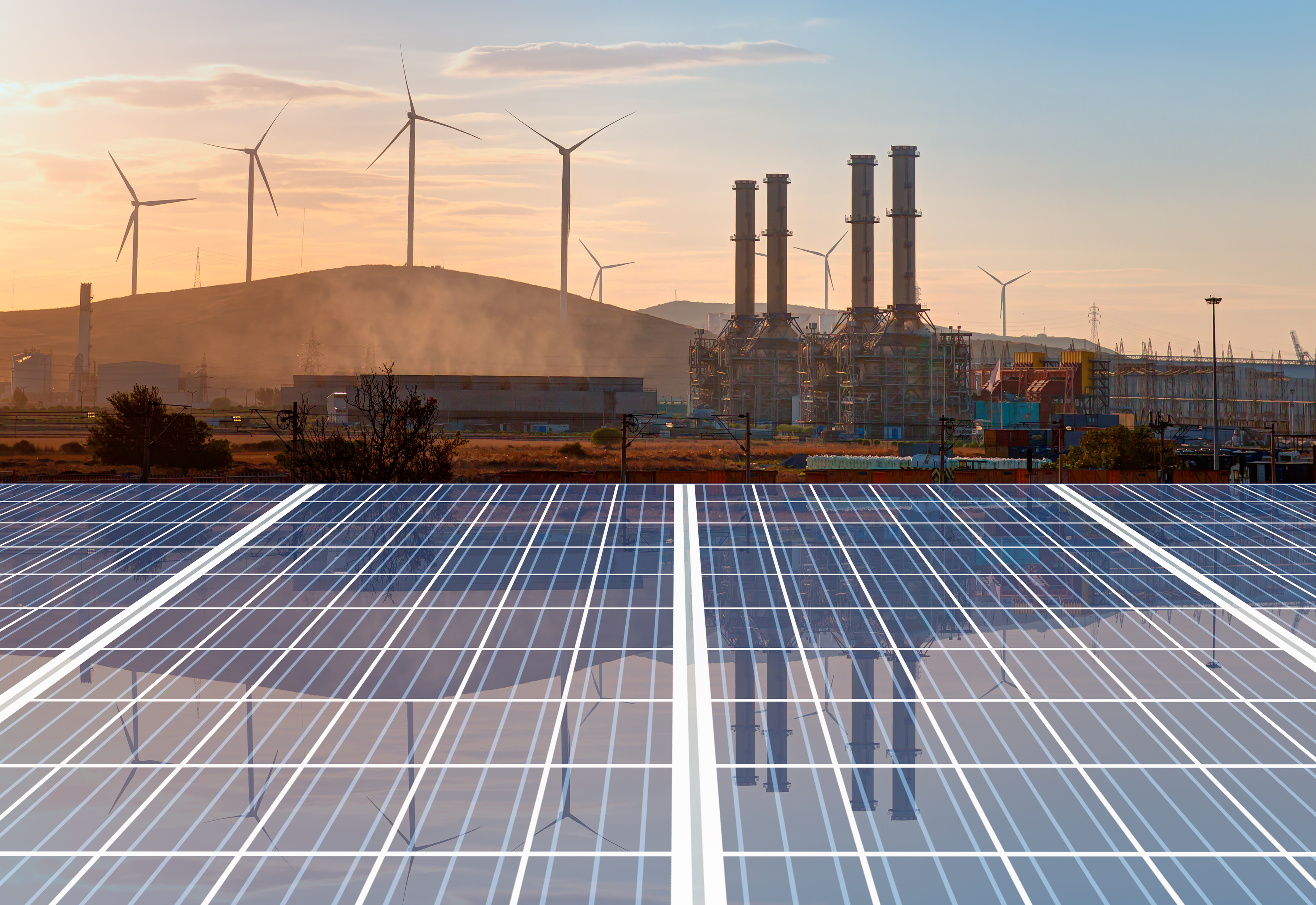 wind solar and power plant image